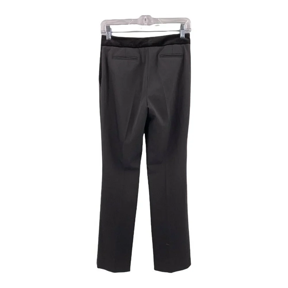 Les Copains Black Wool Straight Leg Dress Pants Size 4